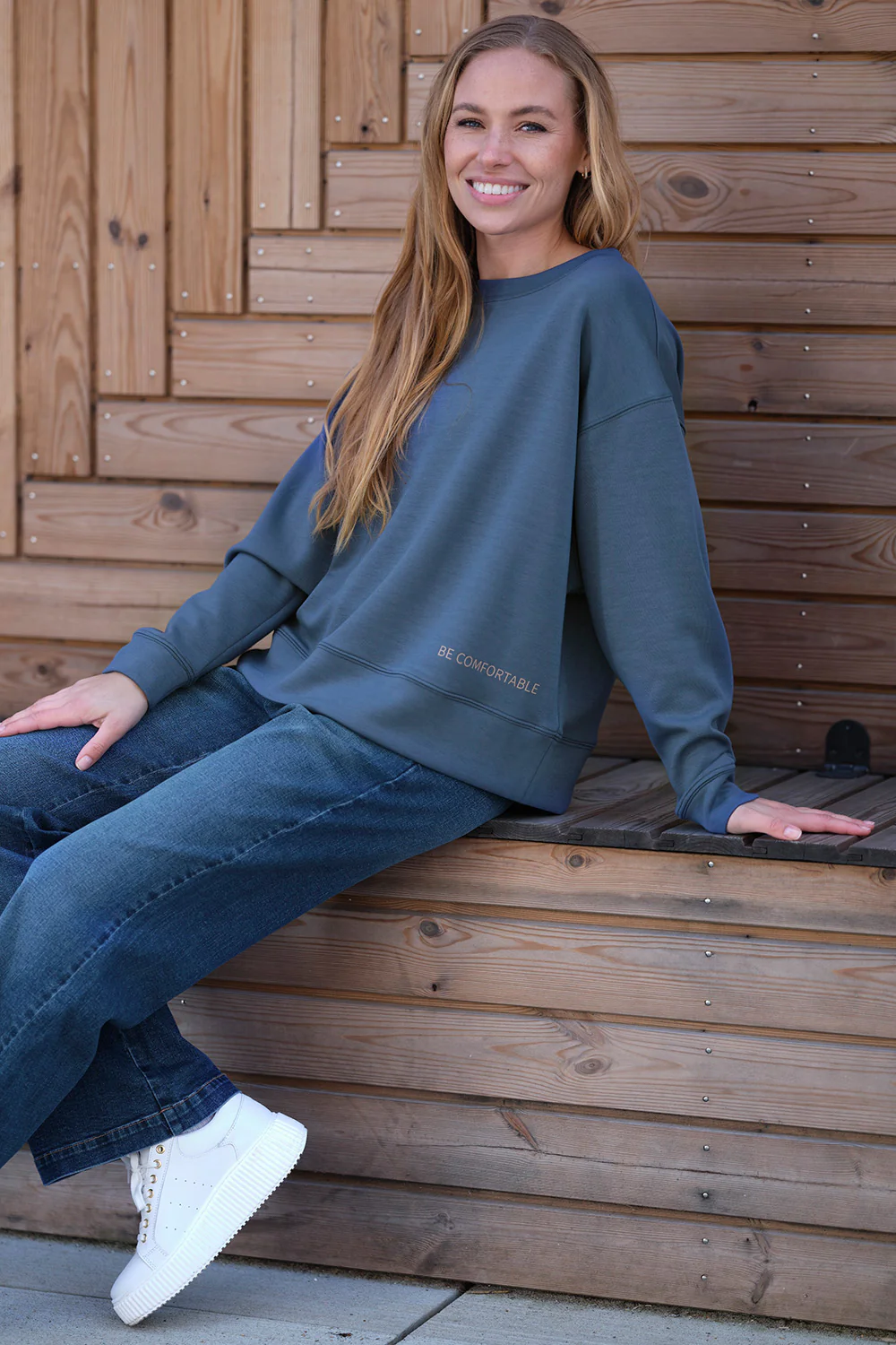 Mary Sweatshirt 2583 | Blue | Sweatshirt fra Prepair - Image 5