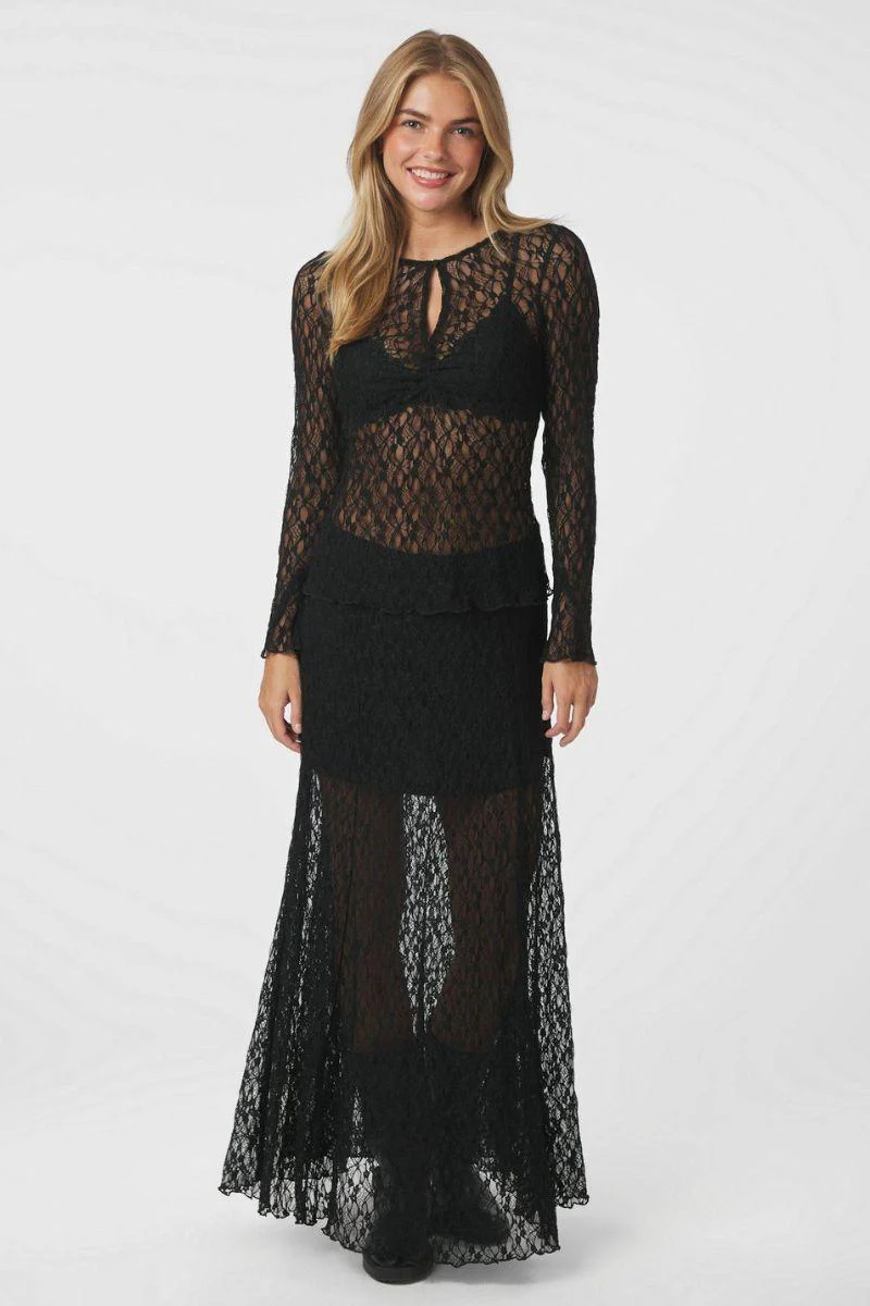 Matria Lace Blouse | Black | Bluse fra Neo Noir - Image 8