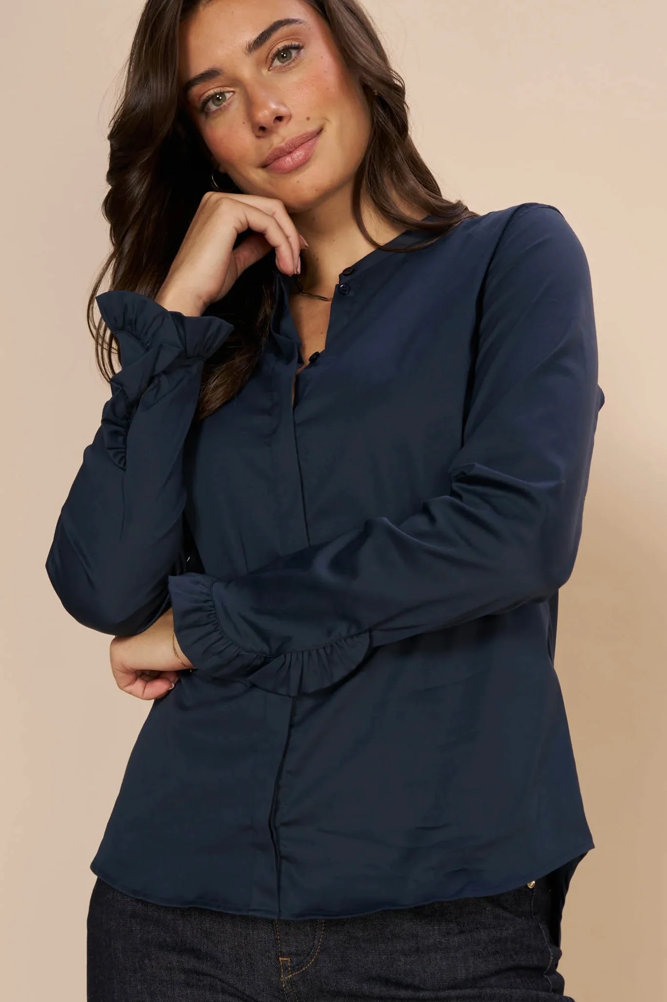 Mattie Shirt | Night Blue | Skjorte fra Mos Mosh - Image 5