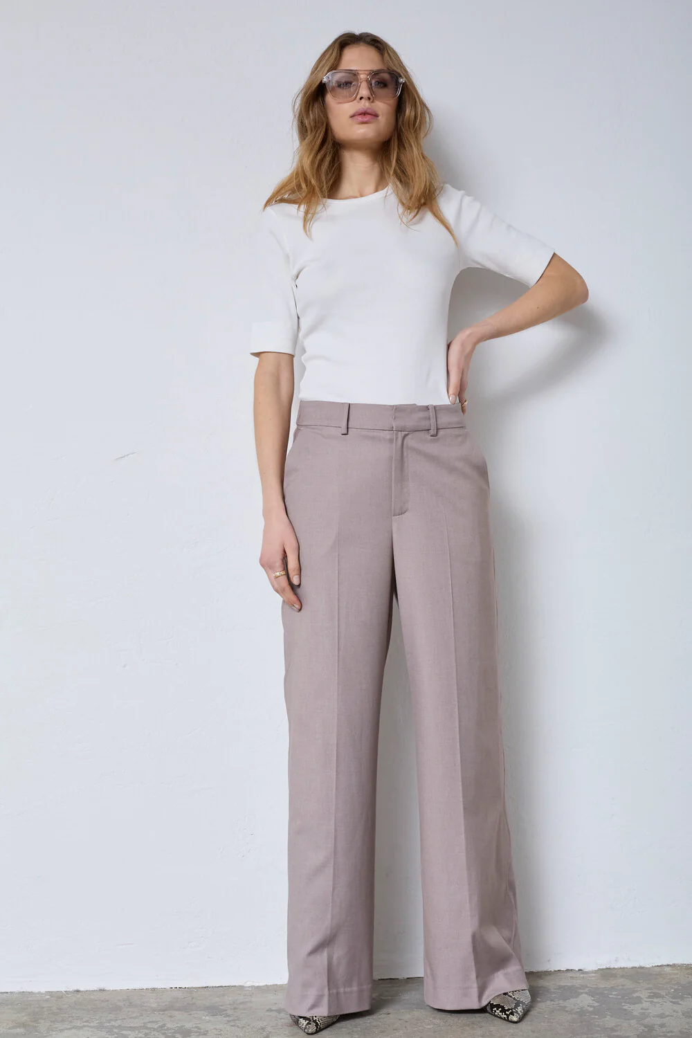 Matty Wave Seam Pant 31648 | Mink | Bukser fra Co'couture