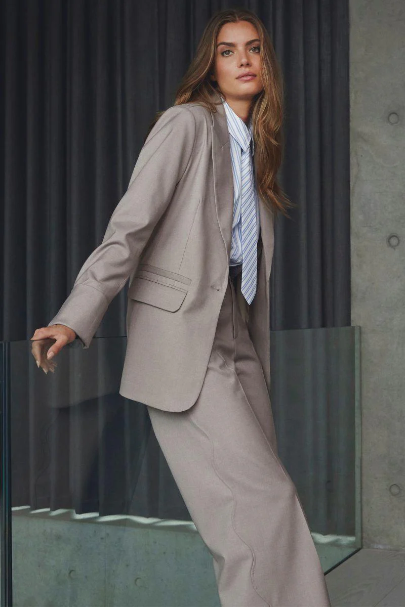 Matty Wave Seam Pant 31648 | Mink | Bukser fra Co'couture - Image 3