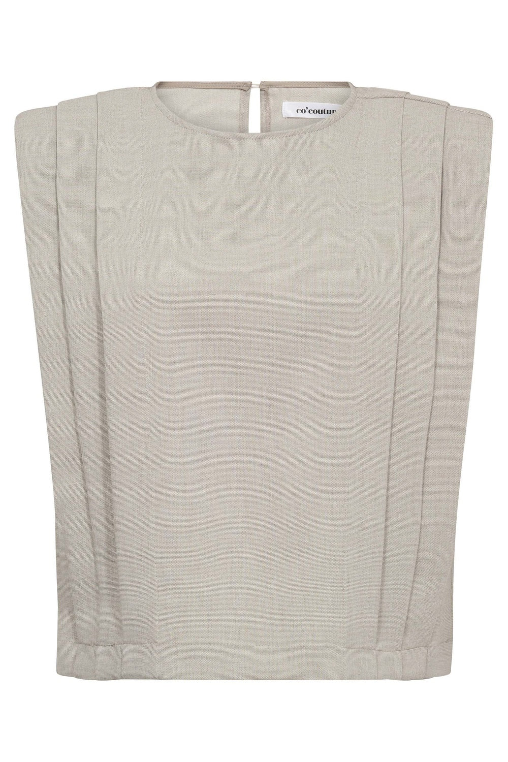 Mava Padded Pleat Top 45077 | Bone | Top fra Co'couture - Image 2