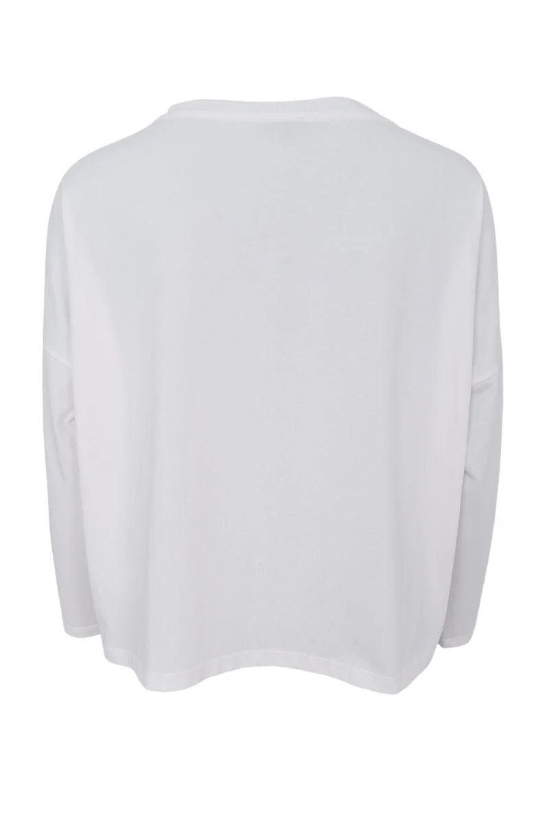 May Loose Ls Blouse | Off White | Bluse fra Black Colour - Image 3