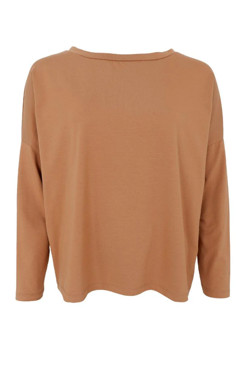 May Loose Ls Blouse | Tobacco | Bluse fra Black Colour