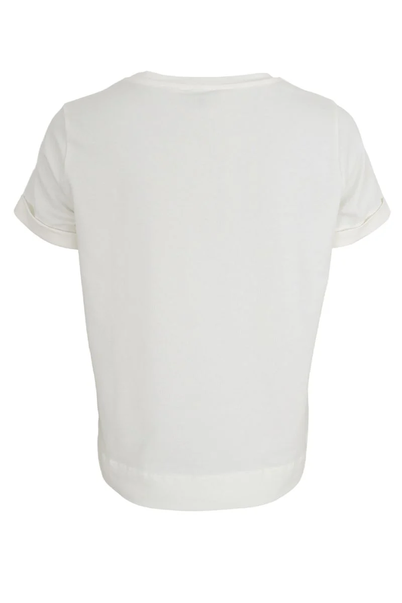 May SS Tee | Off White | T-Shirt fra Black Colour - Image 2