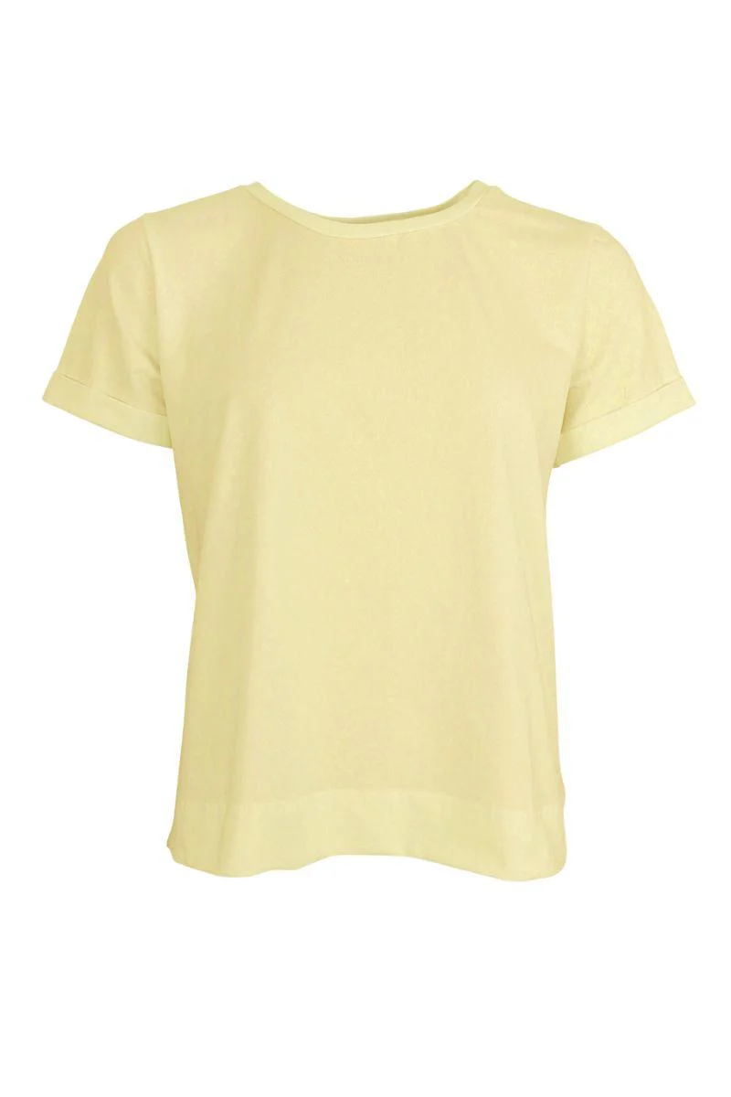 May Ss Tee | Pastel Yellow | T-shirt fra Black Colour - Image 2