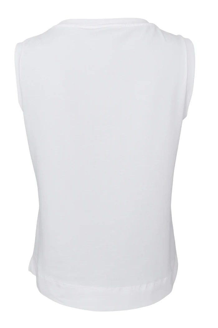 May V-Neck Top | Off White | Top fra Black Colour - Image 5