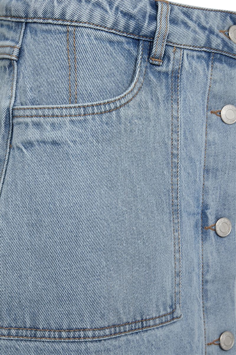 Medea Skirt 205347 | Light Blue Denim | Nederdel fra Freequent - Image 5