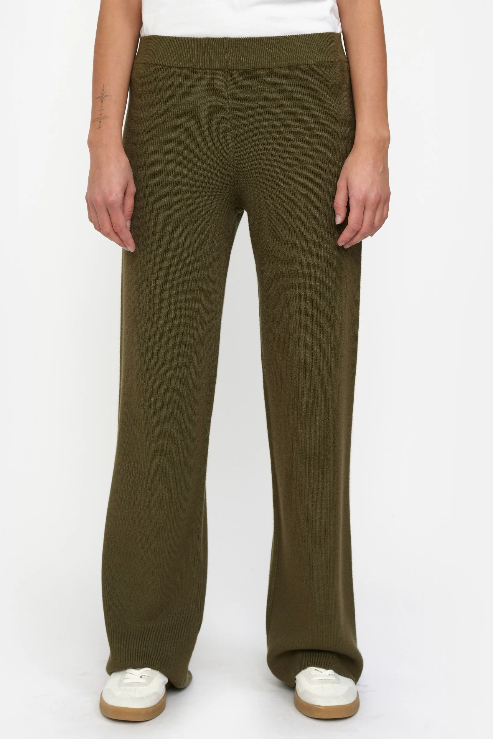 Melissa Pants Knit | Dark Olive | Bukser fra Esmé studio - Image 3
