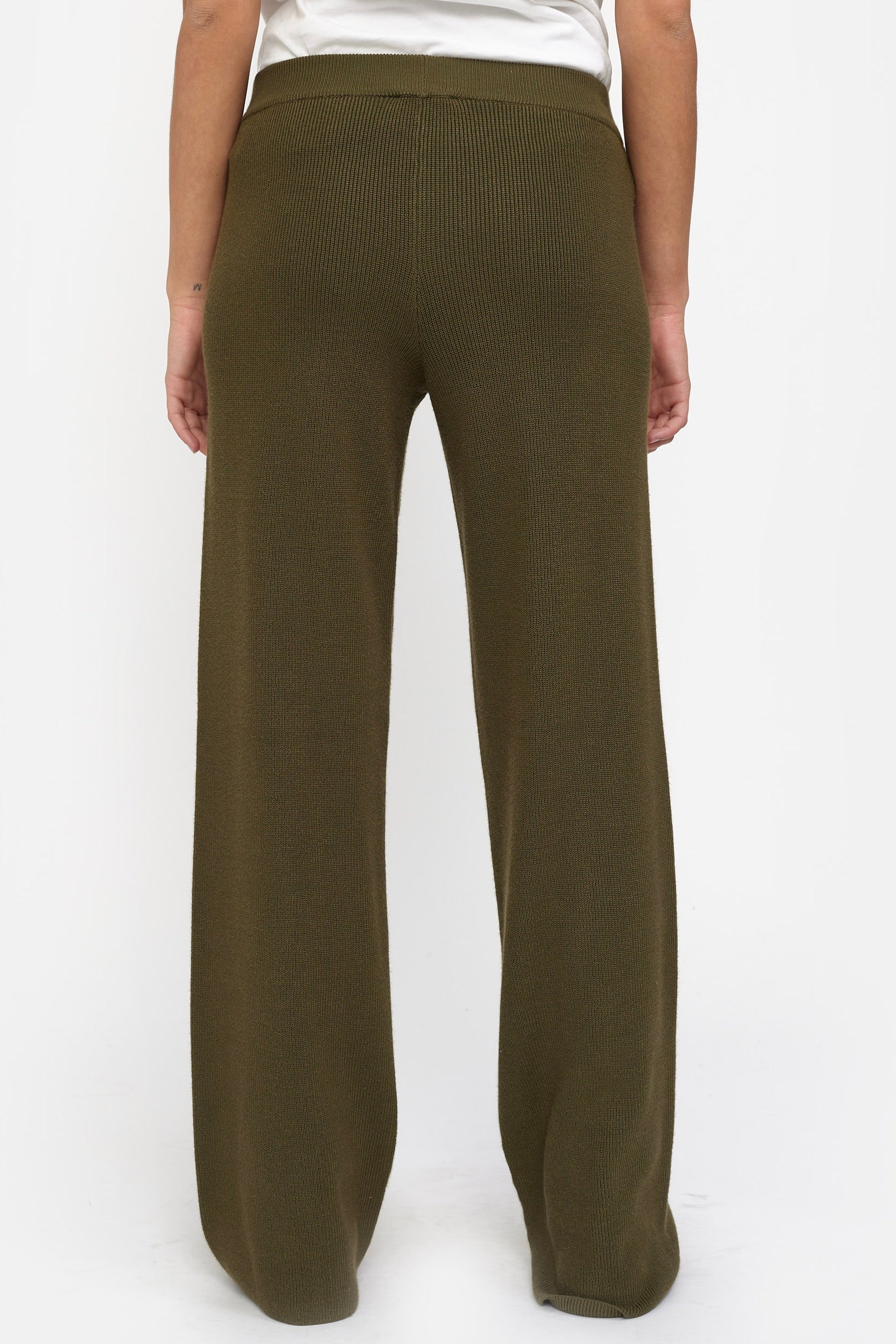 Melissa Pants Knit | Dark Olive | Bukser fra Esmé studio - Image 5