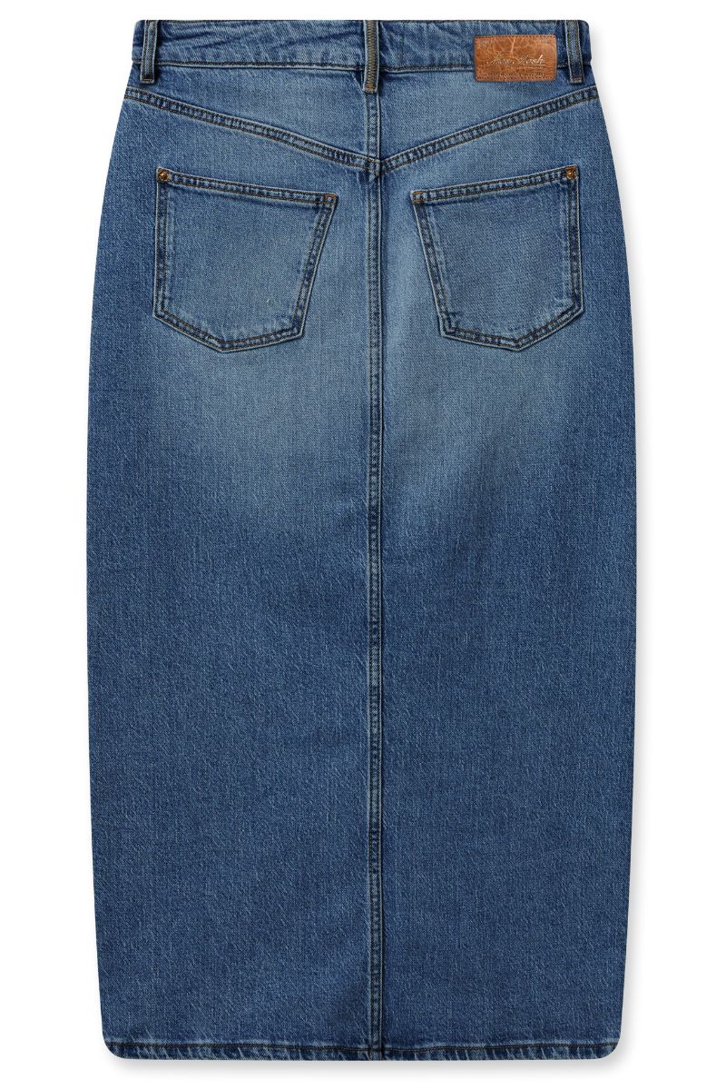 Mella Denim Skirt | Dark Blue | Nederdel fra Mos Mosh - Image 4