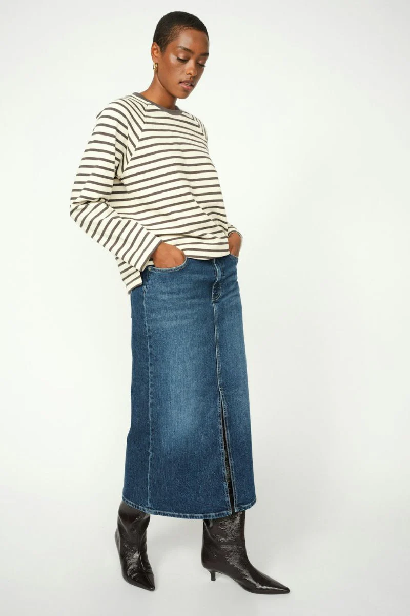 Mella Denim Skirt | Dark Blue | Nederdel fra Mos Mosh - Image 5