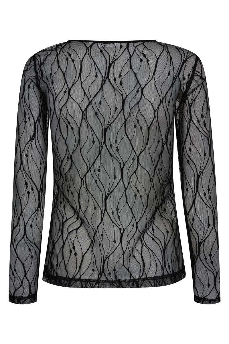 Mercy Mesh O-Blouse 33187 | Black | T-Shirt fra Co'couture - Image 5