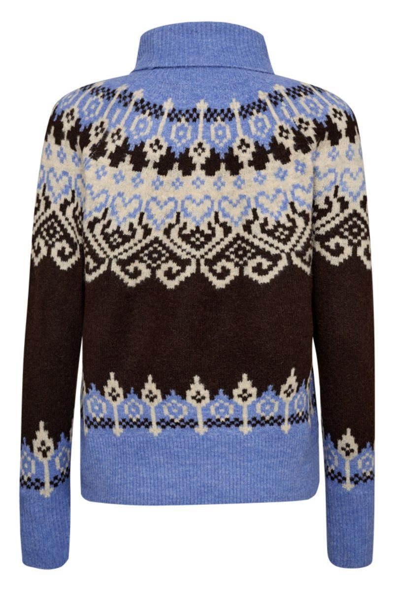 Merla Pullover 206759 | Coffee Bean Ml W Wedgewood Ml | Strik fra Freequent - Image 2