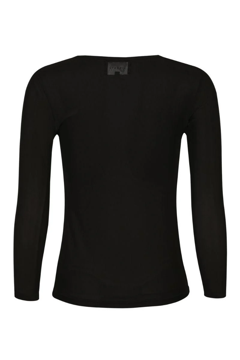 Mesh LS T-Shirt | Black | Bluse fra Liberté - Image 2