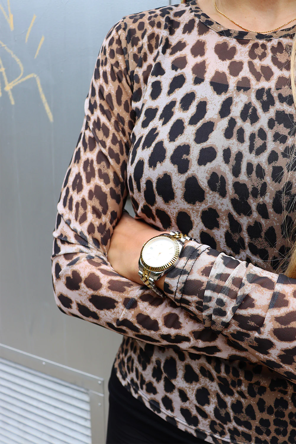 Mesh Ls Tshirt | Lux Leo | Meshbluse fra Liberté - Image 3