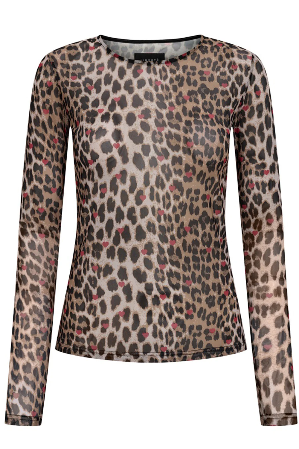 Mesh Ls Tshirt | Lux Leo Red Heart | Bluse fra Liberté - Image 2