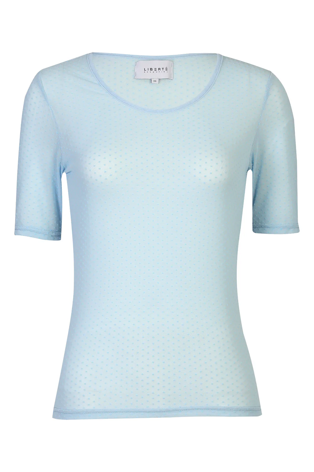 Mesh SS Tshirt Dot | Light Blue
