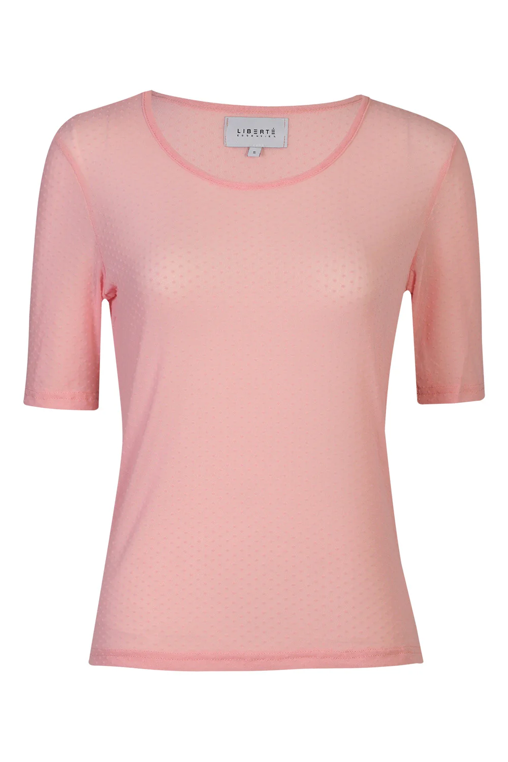Mesh SS Tshirt Dot | Rose