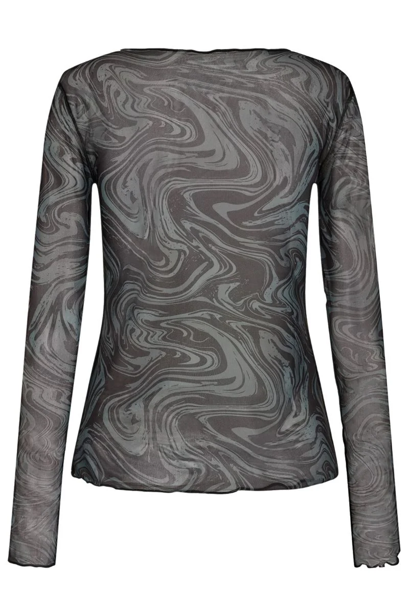 Mesh Top | Grey Twist | Bluse fra Liberté - Image 4