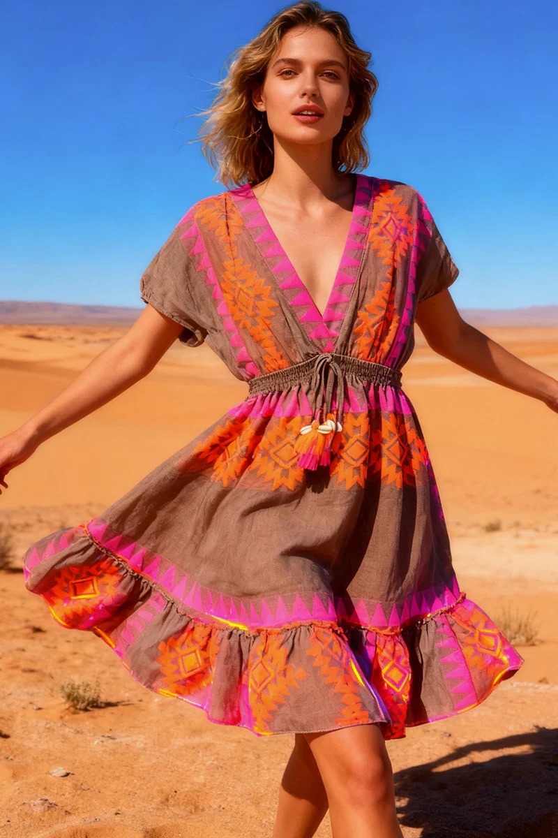 Flora Fluorescent Midi Dress | Kjole fra Avery - Image 5