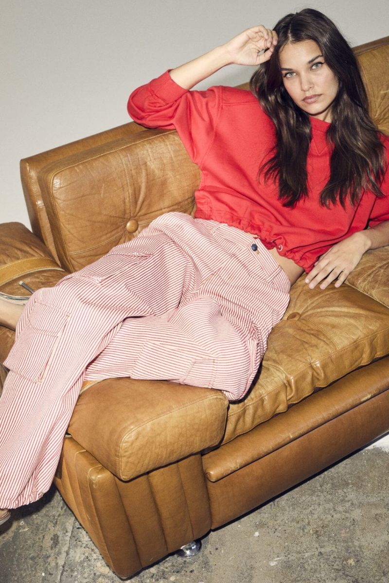 Mila Milkboy Cargo Pant 31307 | Flame | Bukser fra Co'couture - Image 5