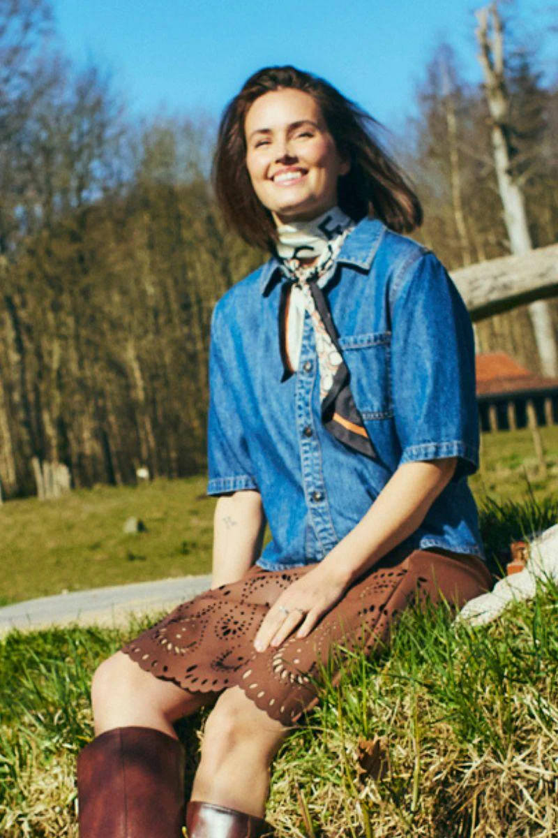 Milo Shirt 206340 | Medium Blue Denim | Skjorte fra Freequent - Image 10