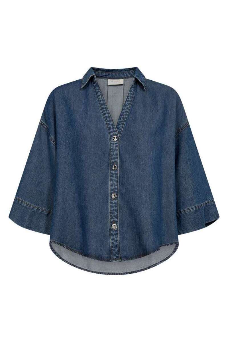 Milo Shirt 207843 | Medium Blue Denim | Skjorte fra Freequent - Image 3
