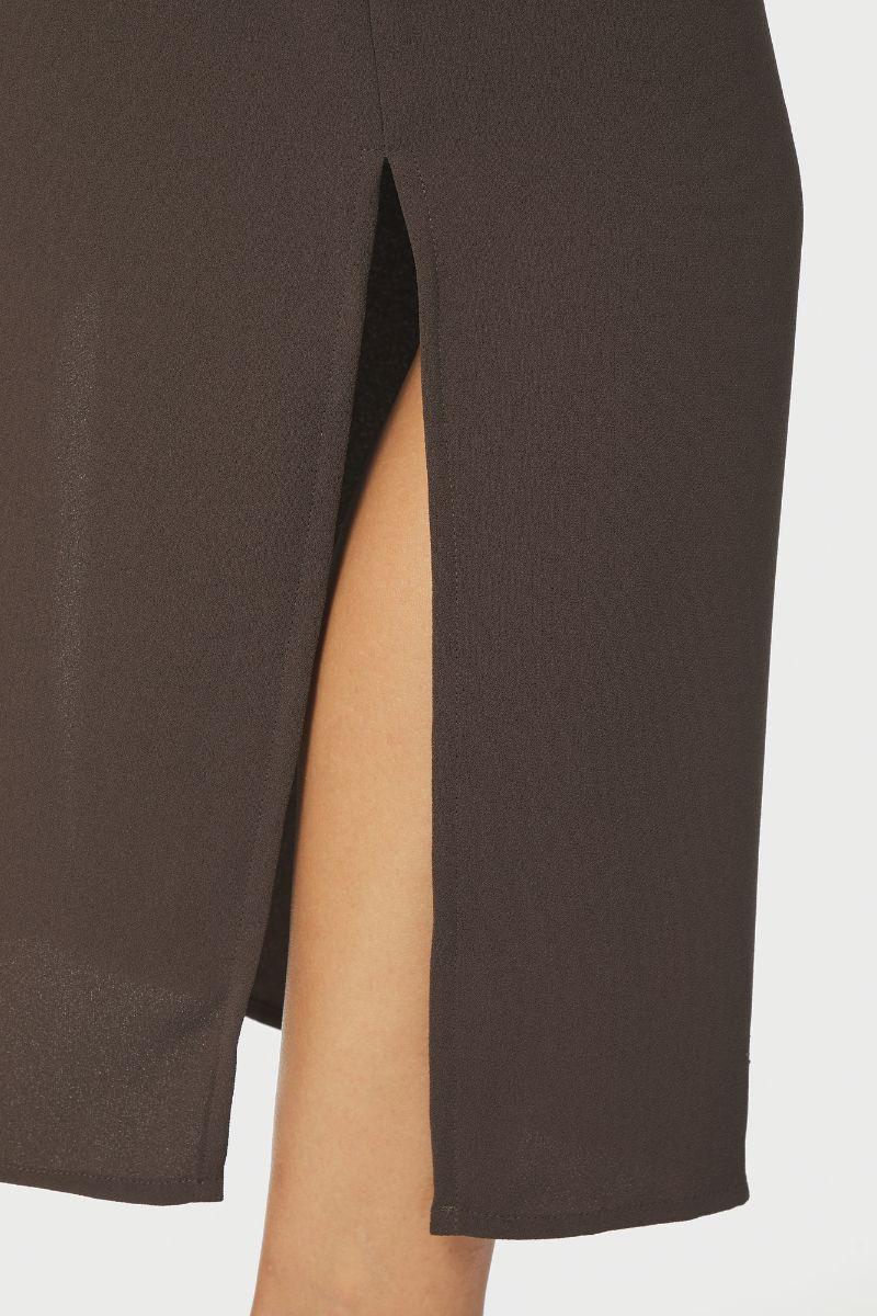 Miloine Drape Dress | Dark Brown | Kjole fra Neo Noir - Image 8