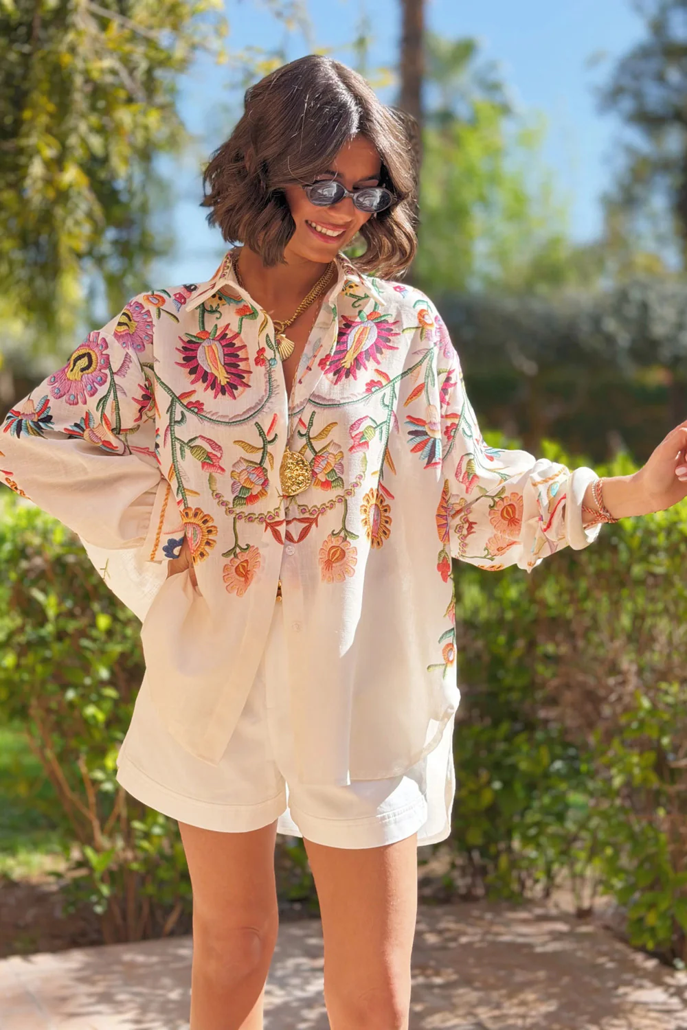 Mina Cotton Shirt | White - Image 2