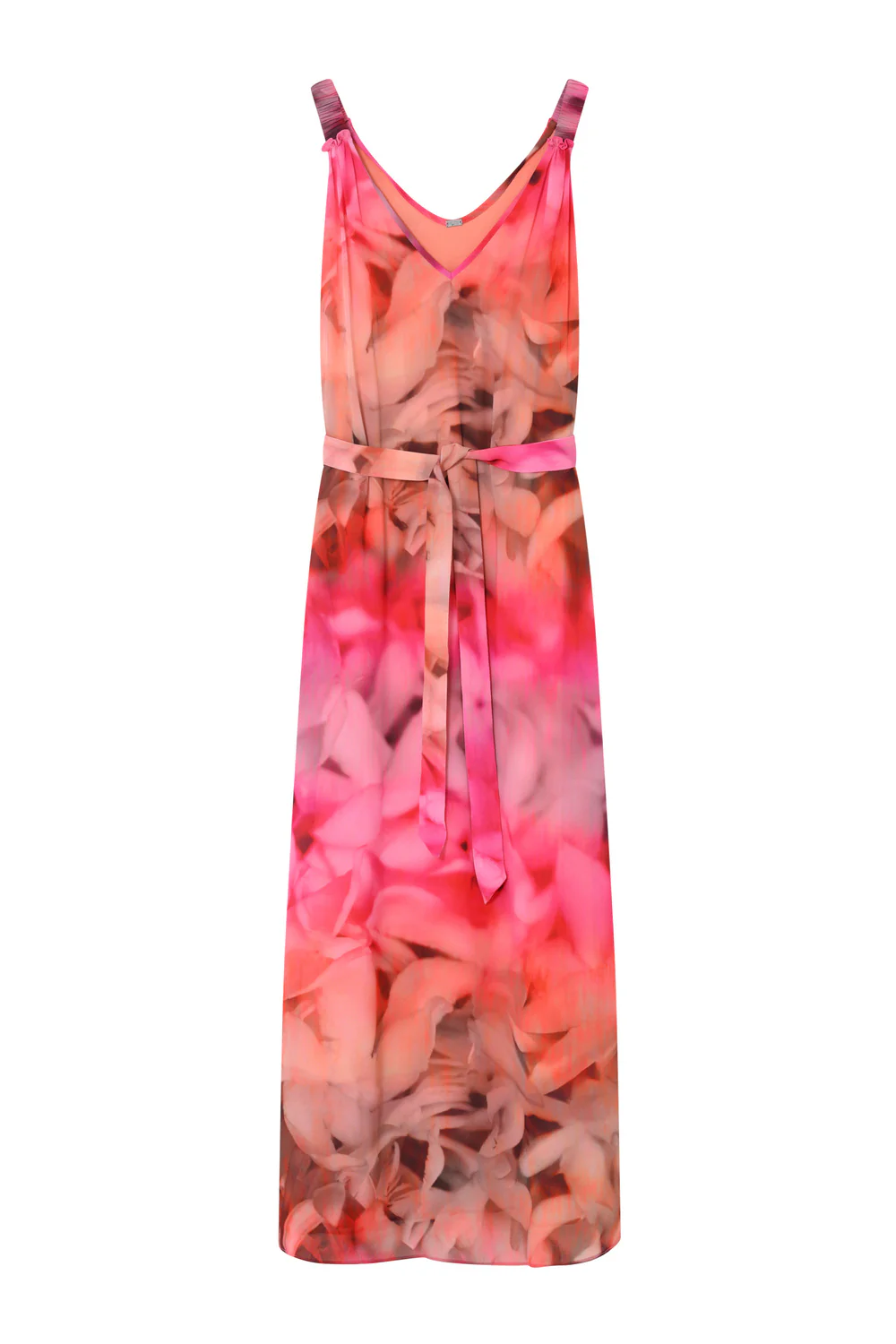 Minic Long Strap Dress | Coral w. Print | Kjoler fra Gustav - Image 2