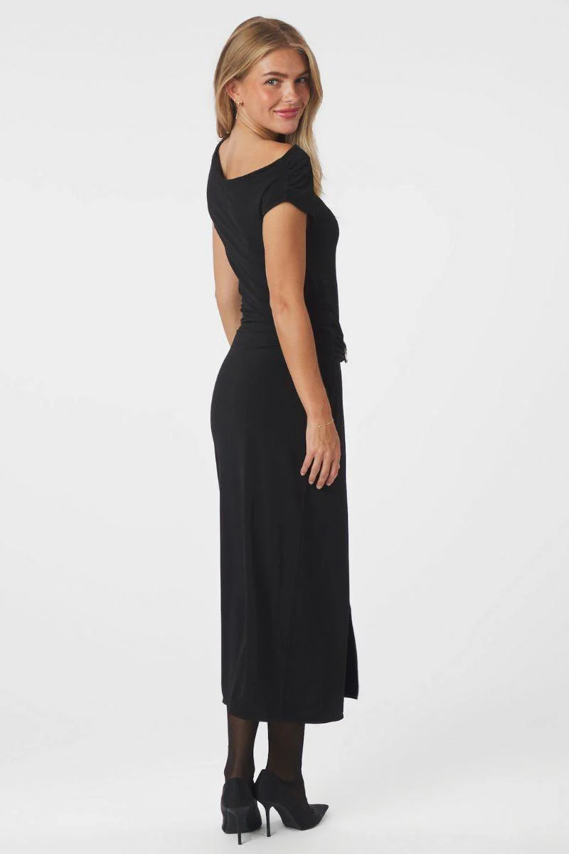 Minja Drapy Dress | Black | Kjole fra Neo Noir - Image 6