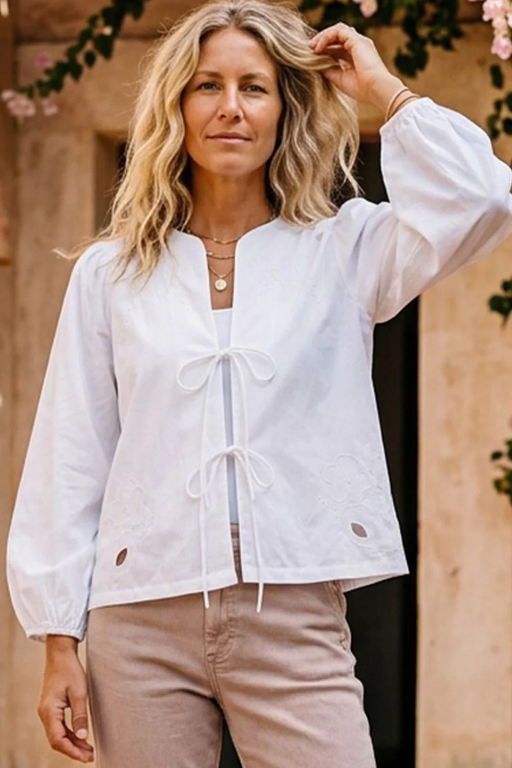 Mira Blouse | White | Bluse fra Prepair