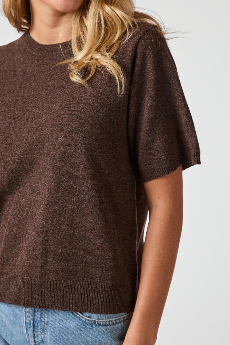 Missy Knit Tee 161927 | Brown Melange | Knitwear fra Neo Noir - Image 3