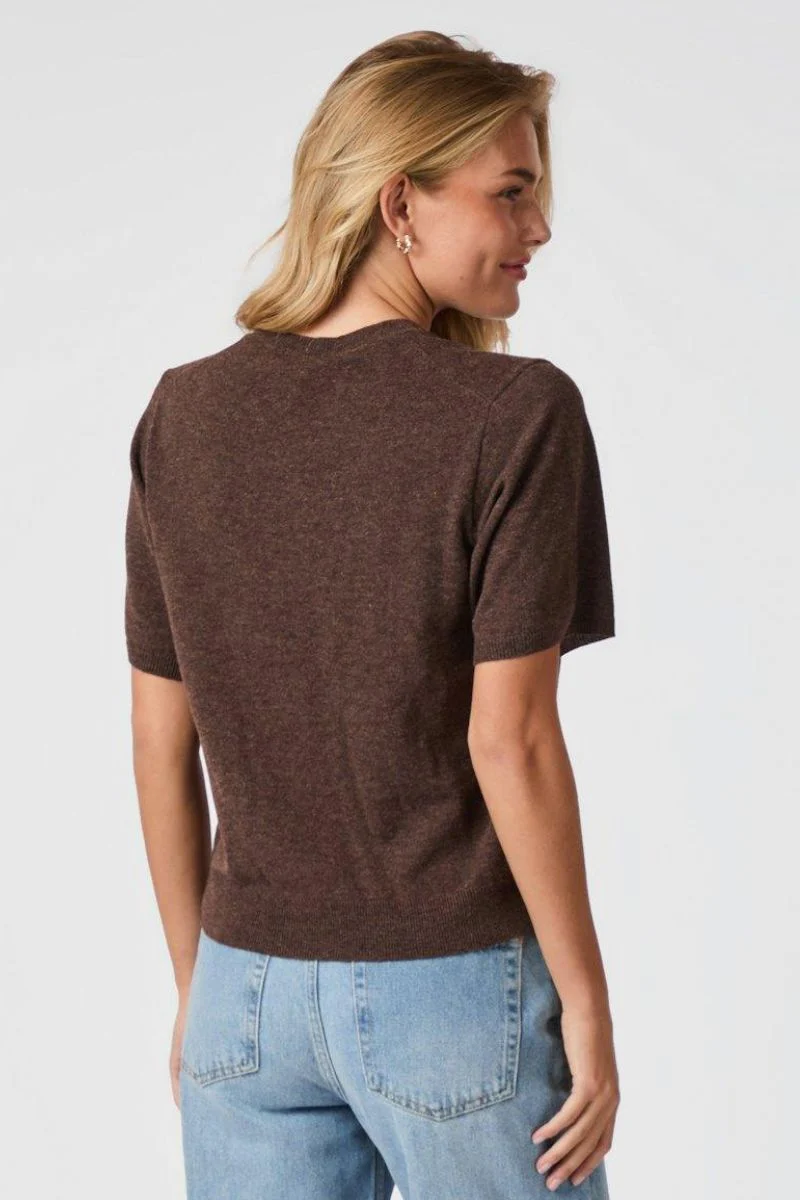 Missy Knit Tee 161927 | Brown Melange | Knitwear fra Neo Noir - Image 7