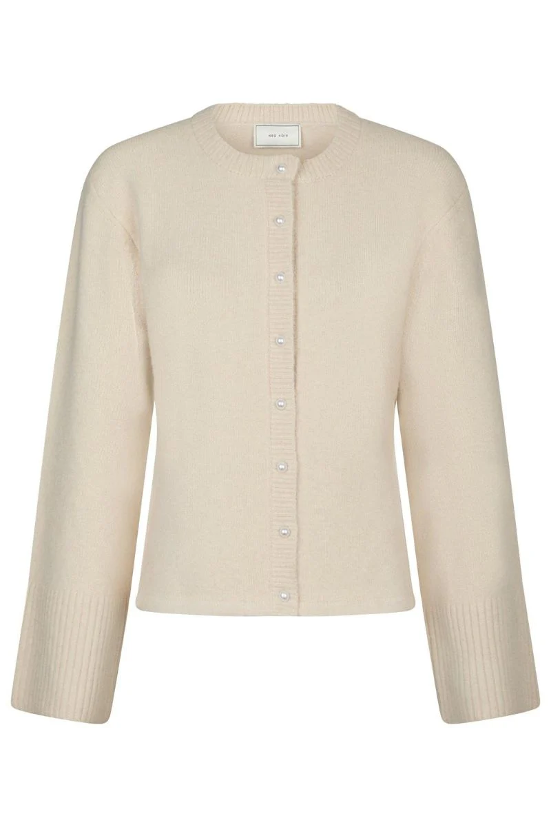 Mixie Knit Cardigan | Ivory | Strik fra Neo Noir - Image 3