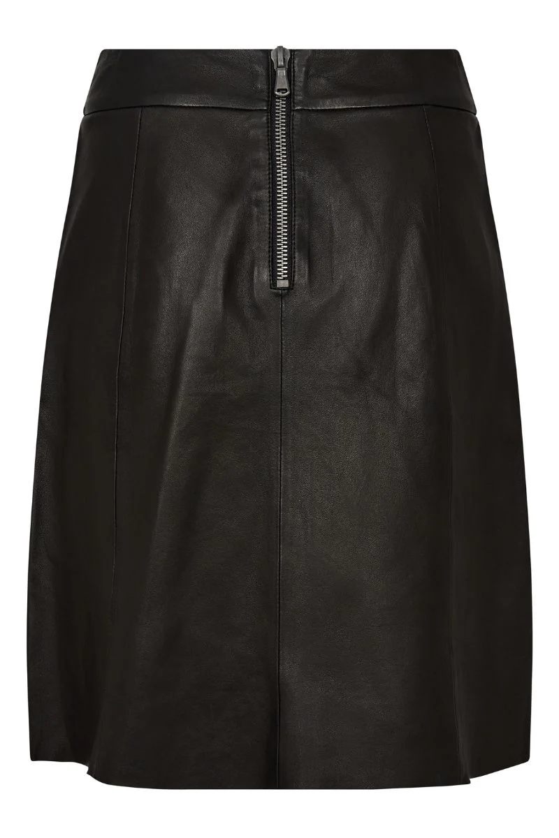 Adalyn Leather Skirt | Black | Nederdel fra Mos Mosh - Image 4