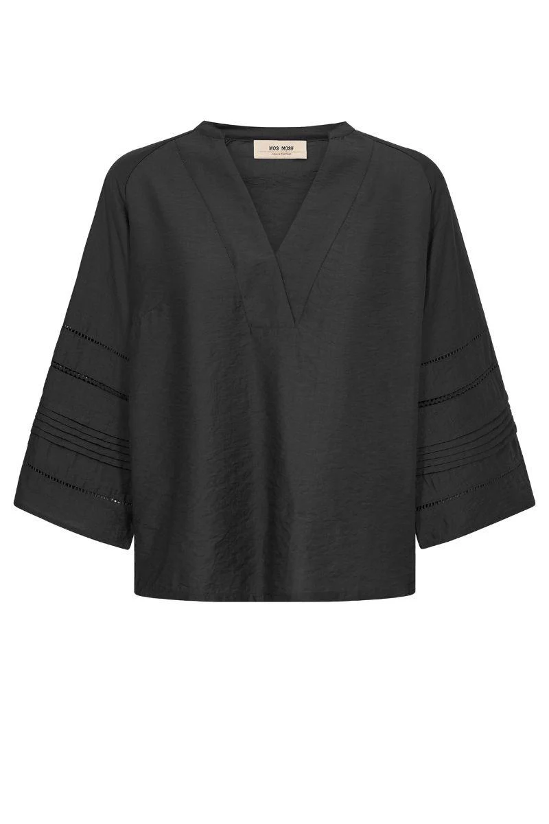 Aleysa Nila Blouse | Black | Bluse fra Mos Mosh