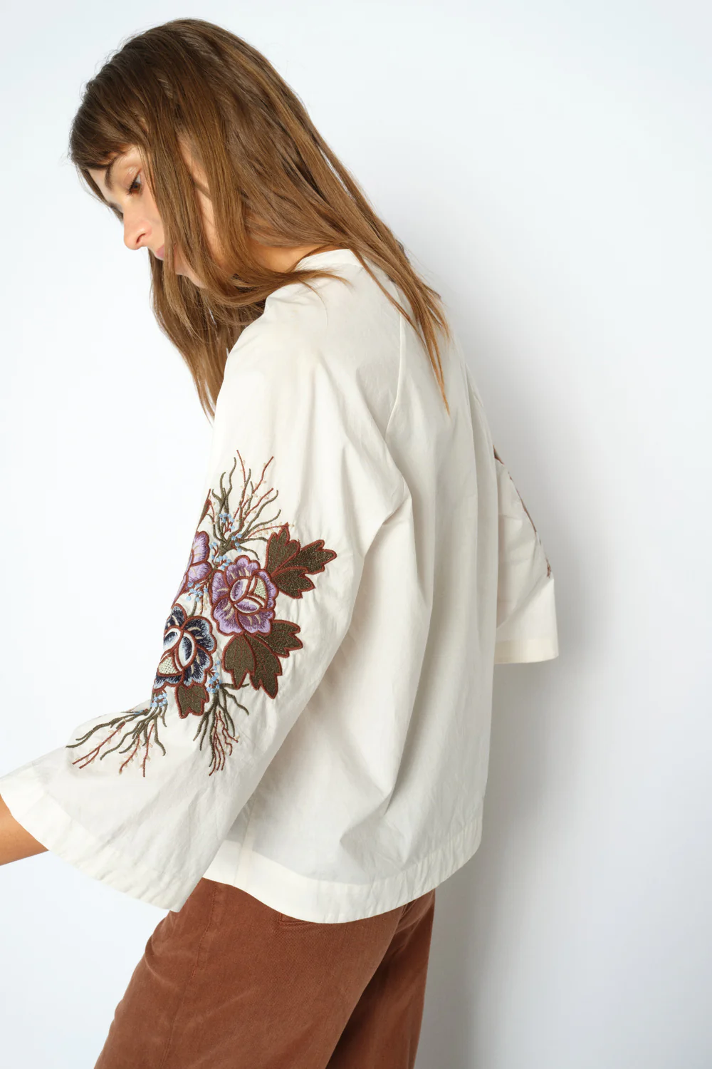 Aleysa Popli Blouse | Ecru | Bluse fra Mos Mosh - Image 3