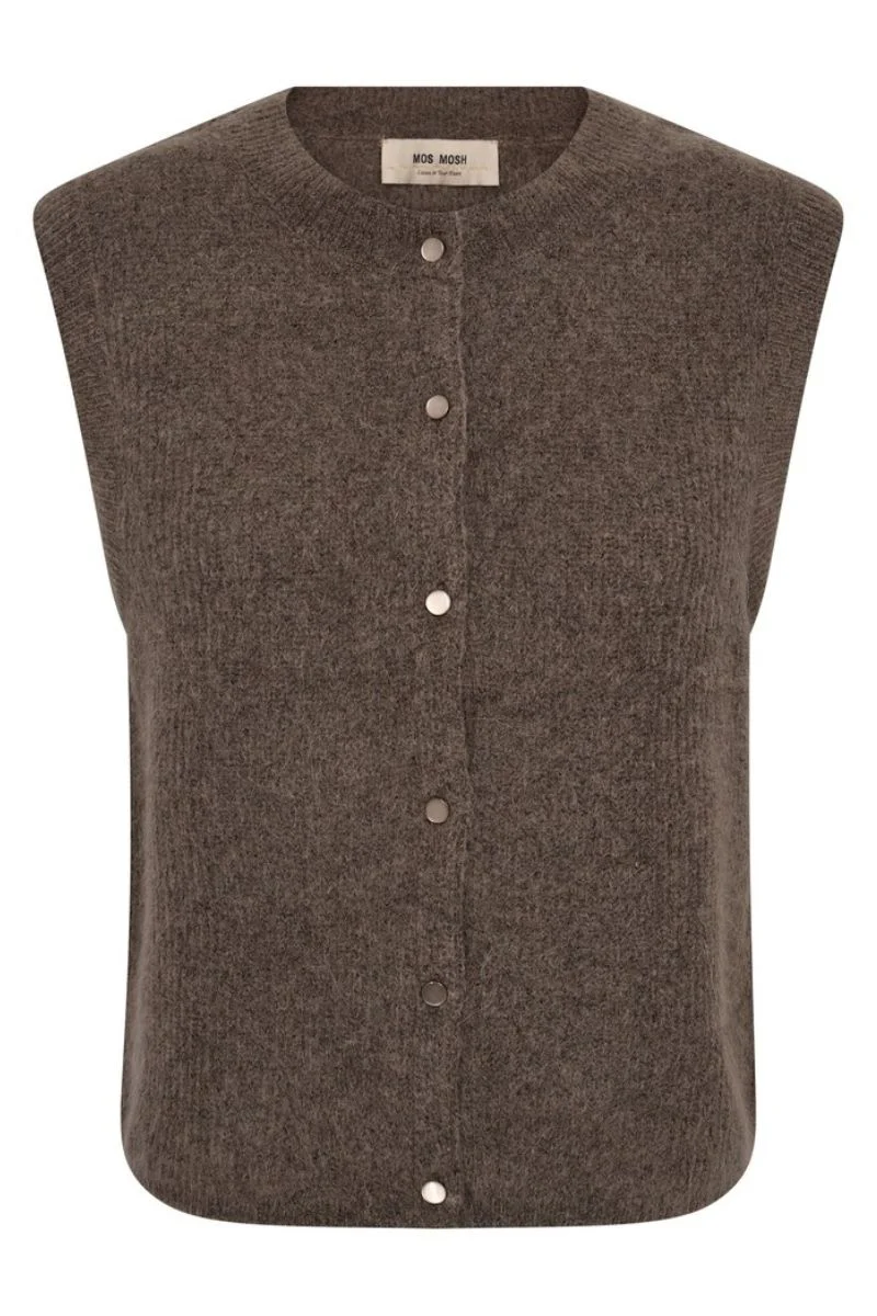 Almine Thora Knit Vest | Falcon | Vest fra Mos Mosh