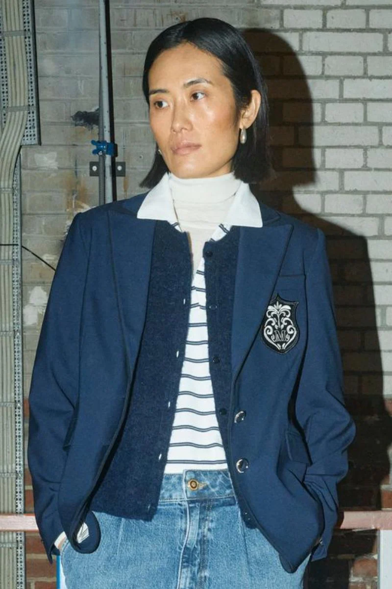 Almine Thora Knit Vest | Maritime Blue | Vest fra Mos Mosh - Image 7