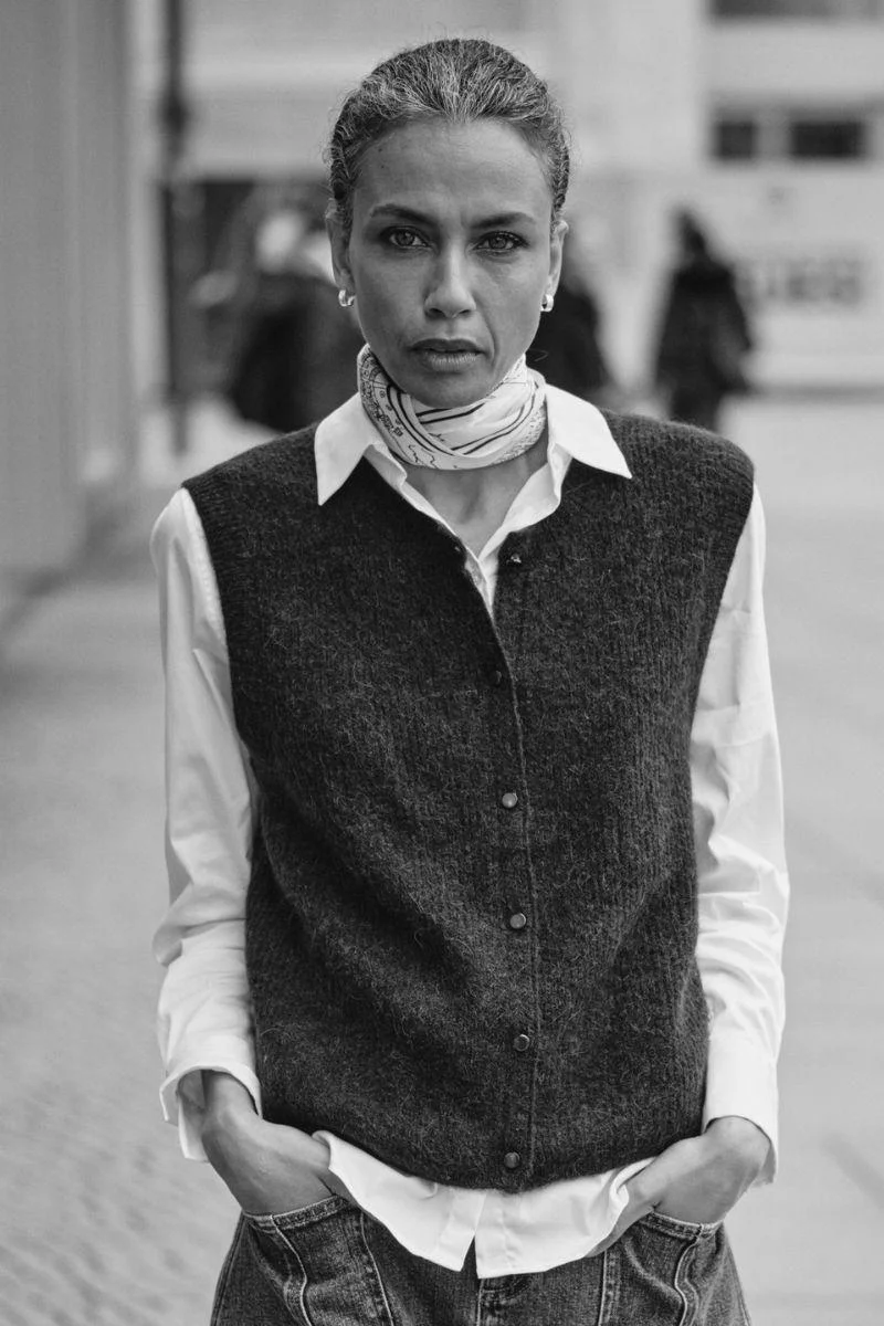 Almine Thora Knit Vest | Maritime Blue | Vest fra Mos Mosh - Image 8