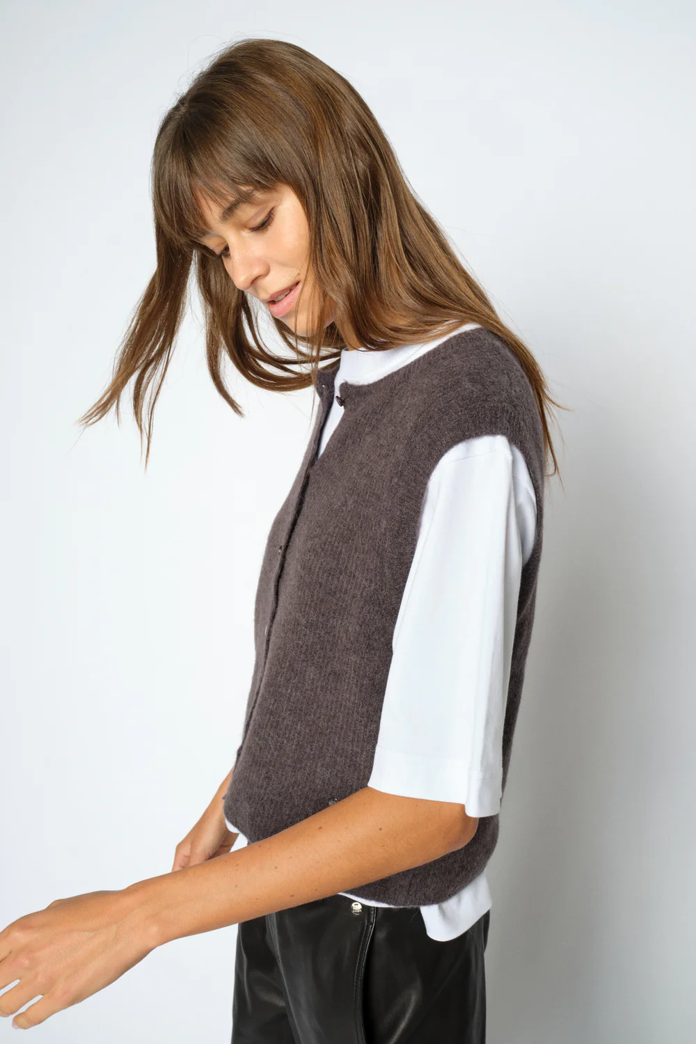 Almine Thora Knit Vest | Subterranean | Vest fra Mos Mosh - Image 3