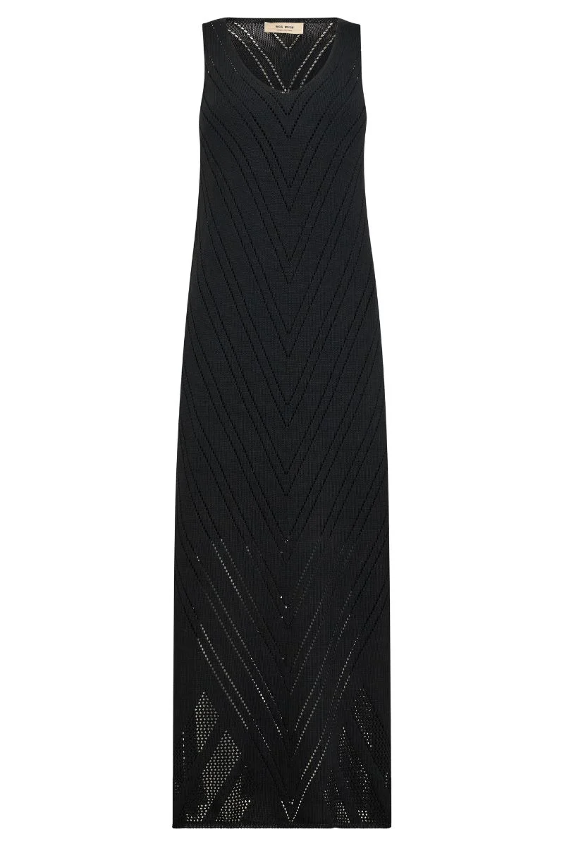 Alvana Knit Dress | Black | Kjole fra Mos Mosh - Image 2