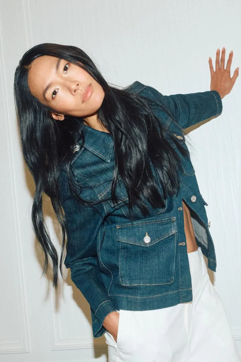 Anetta Denim Jacket | Dark Blue | Jakke fra Mos Mosh