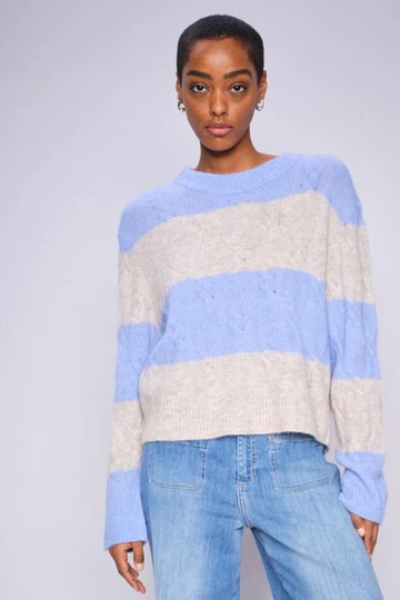 Aryna Aidy O-Neck Knit | Hydrangea | Strik fra Mos Mosh