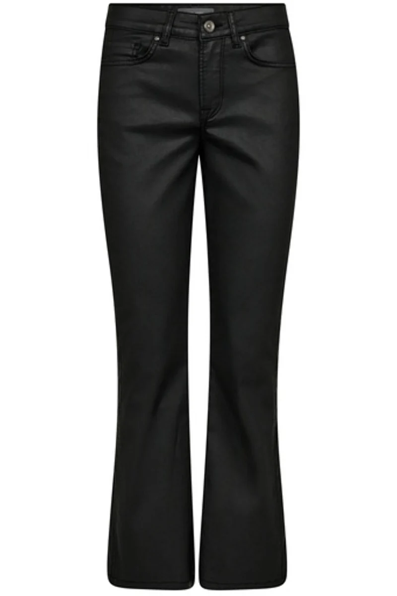 Ashley Coated Pant Ankle | Black | Bukser fra Mos Mosh - Image 2