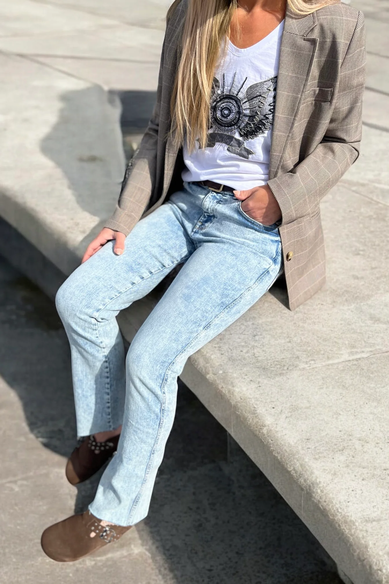 Ashley Evita Jeans | Blue | Jeans fra Mos mosh - Image 4