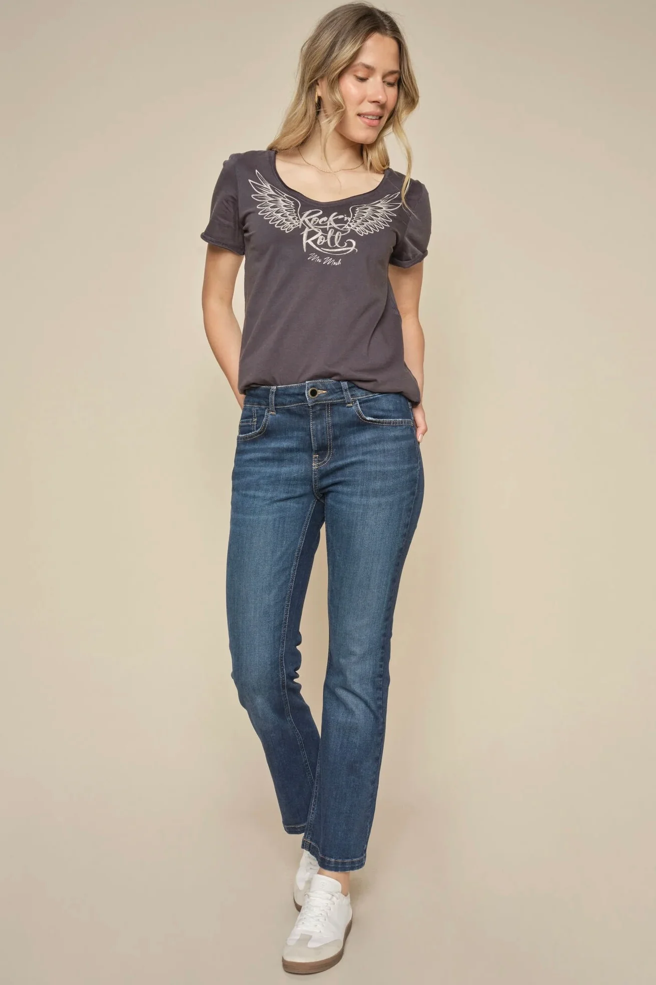 Ashley Imera Jeans Ankle | Dark Blue | Jeans fra Mos Mosh - Image 3