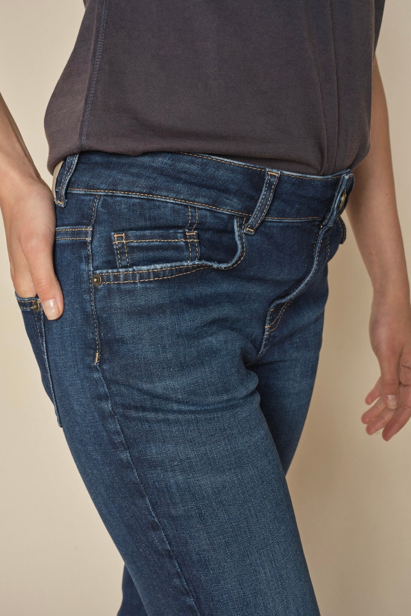 Ashley Imera Jeans Ankle | Dark Blue | Jeans fra Mos Mosh - Image 4